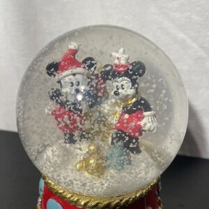 Mickey Minnie mouse musical snow globe Merry Christmas music ball Disney